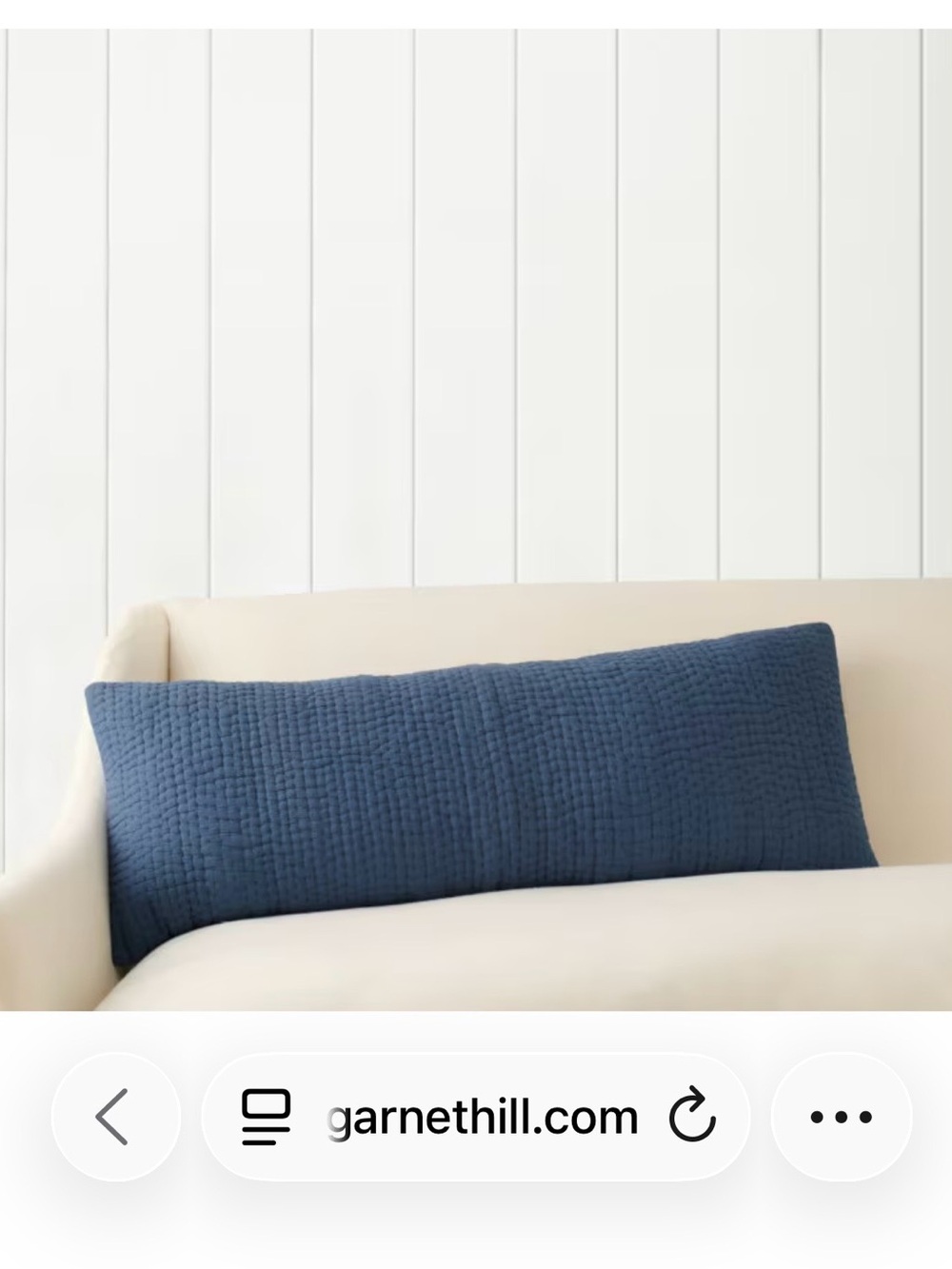 Garnet Hill Blue Textured Dream Pillow Cover NWT